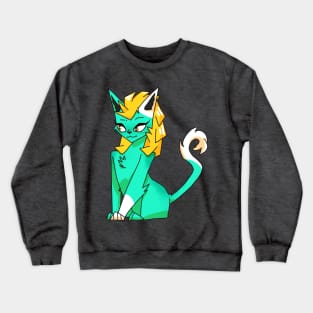 Elegant Cat Crewneck Sweatshirt